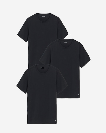 Calvin Klein 3 Pack Cotton Micro Stretch Lounge T-Shirt - Black