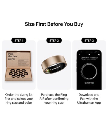 Ultrahuman Ring AIR Bluetooth Smart Ring - Brushed Rose Gold - Size 6