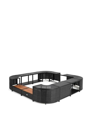 Lay-Z-Spa 188cm Square Rattan Hot Tub Surround
