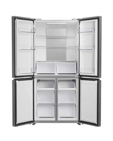 Hoover HHCR3818ENPL Non-Plumbed American Fridge Freezer Silver + Install