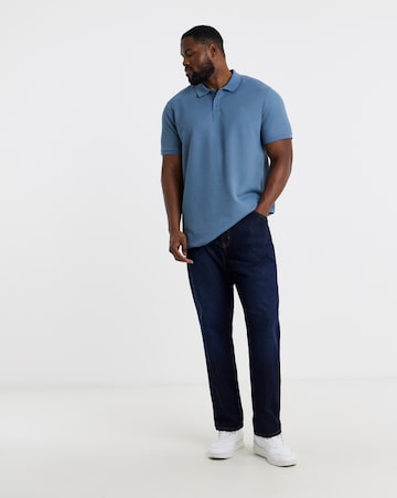Jack & Jones Austin Waffle Polo - Blue