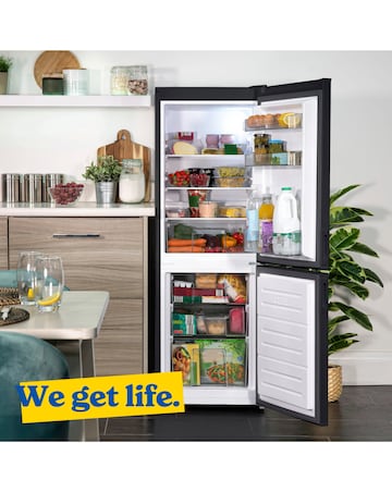 Indesit IB55532BUK Combi Fridge Freezer Black + Install