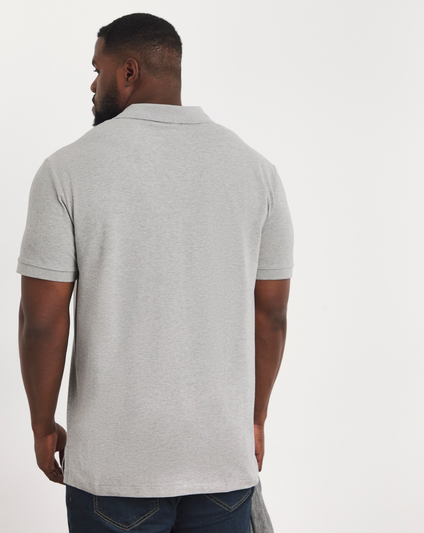 Polo Ralph Lauren Open Collar Grey Polo Shirt | Jacamo