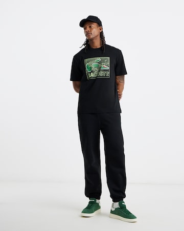 Lacoste Short Sleeve Graphic Croc T-Shirt - Black