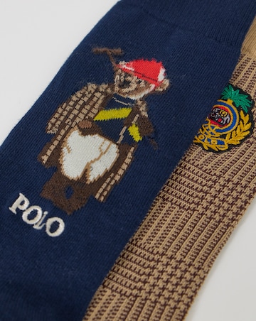 Polo Ralph Lauren 2 Pack Bear Print Sock - Multi