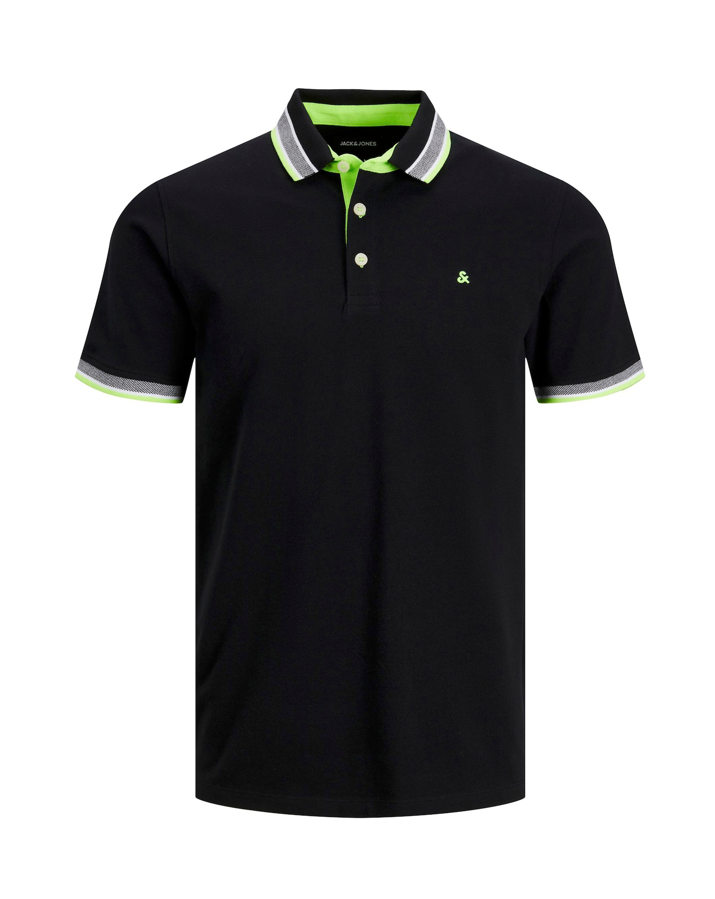 Black and neon green polo shirt 2025