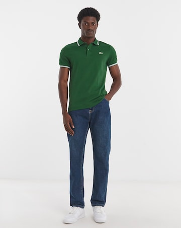 Lacoste Short Sleeve Tipped Polo - Dark Green