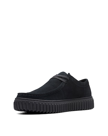Clarks Torhill Lo Suede Shoes - Black