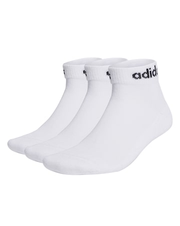 adidas Linear Logo 3 Pack Ankle Socks