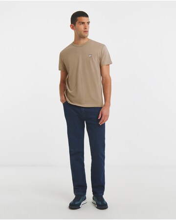 Tommy Jeans Short Sleeve Tonal Badge T-Shirt - Taupe