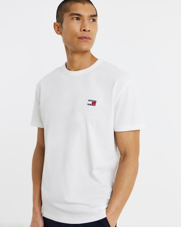Tommy Jeans Short Sleeve Regular Badge T-Shirt - Ecru
