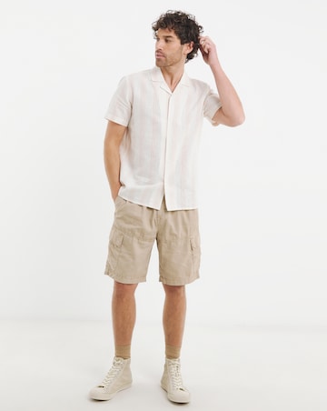 Fully Elasticated Garment Dyed Cargo Short