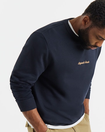 Jack & Jones Originals Studio Logo Sweatshirt - Navy