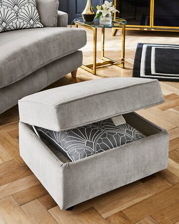 Joanna Hope Tilly Chenille Storage Footstool