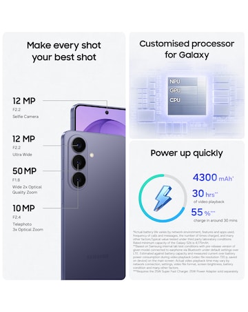 Samsung Galaxy S26 512GB - Cobalt Violet