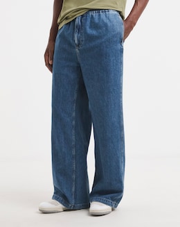 Calvin Klein Jeans Pull On 90s Loose Pant - Medium Denim
