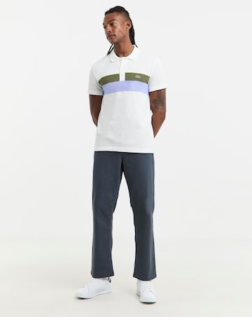 Lacoste Short Sleeve Stripe Polo - Off White