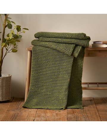 Pineapple Elephant Jaipur Waffle Cotton Throw