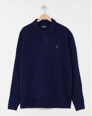 Polo Ralph Lauren Navy Knitted Polo