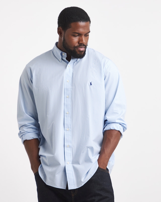 Polo Ralph Lauren Long Sleeve Poplin Stretch Shirt - Blue