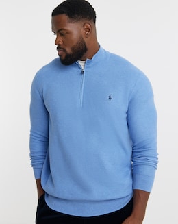 Polo Ralph Lauren 1/4 Zip Jumper - Royal Heather