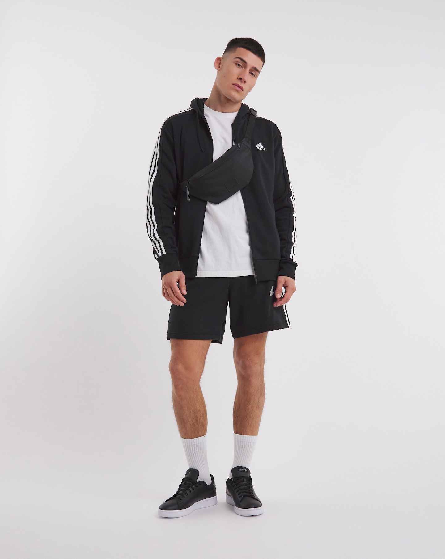 adidas Essentials 3 Stripes Hoodie | Jacamo