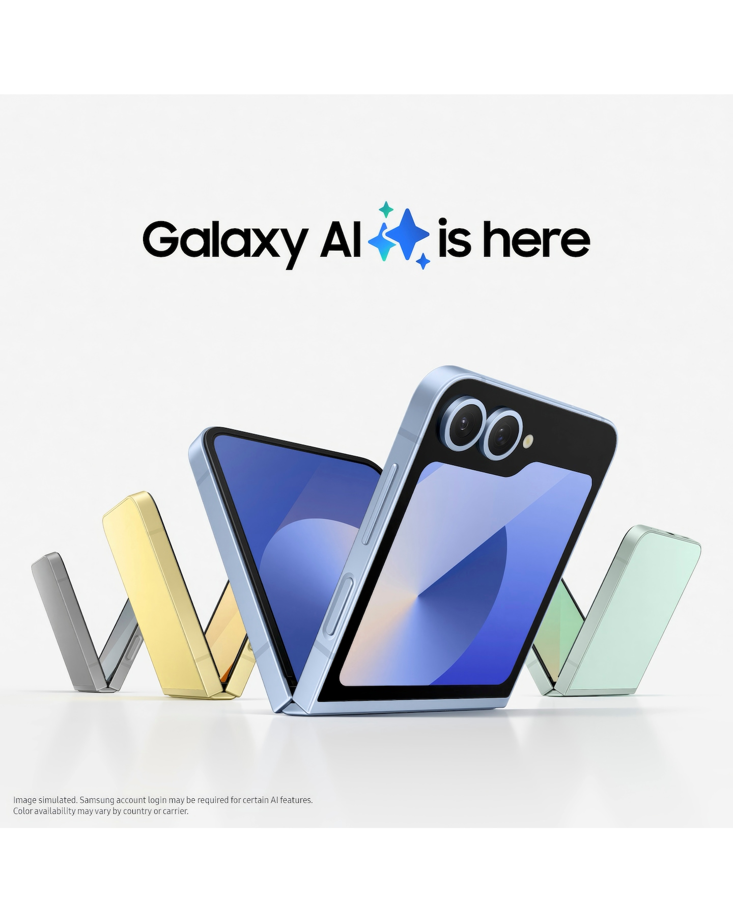 Samsung Galaxy Z Flip6 256GB 5G - Silver Shadow - Galaxy AI | Jacamo