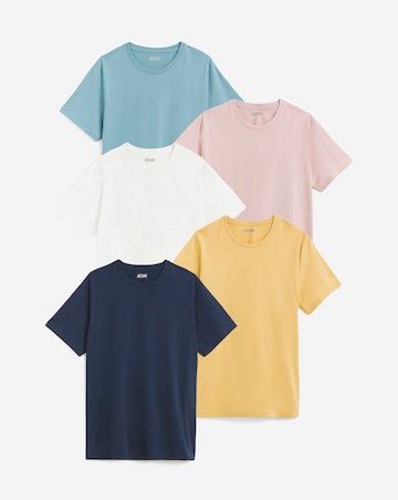 5 Pack Multi Crew Neck T-Shirts