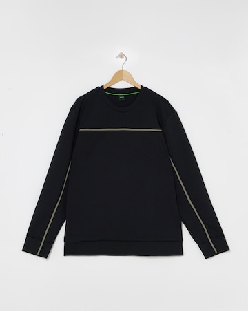 BOSS Black Stripe Crew Neck Sweat