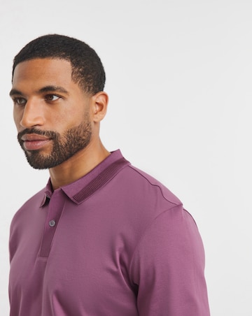 BOSS Long Sleeve Tipped Collar Polo
