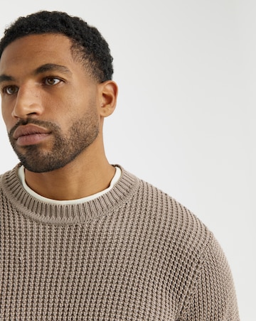 Textured Crew Neck Jumper