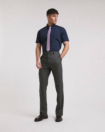Navy Short Sleeve Formal Shirt Long