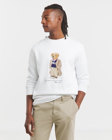 Polo Ralph Lauren Bear Graphic Crew Sweat - White