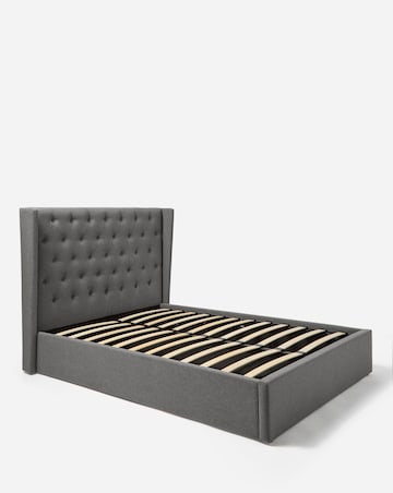 Allegra Winged Fabric Ottoman Bedframe