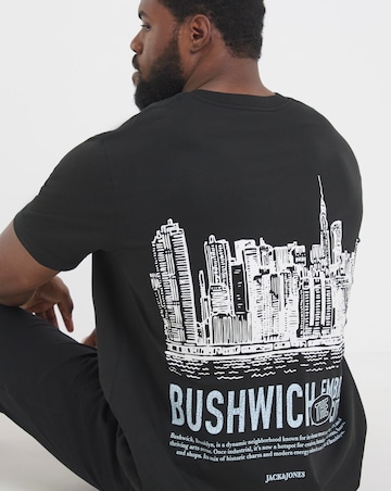 Jack & Jones Bushwich Back Graphic T-Shirt - Black