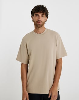 Folio Heavyweight Interlock T-Shirt-Stone