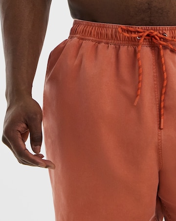 Red Garment Dyed Swim Shorts Reg