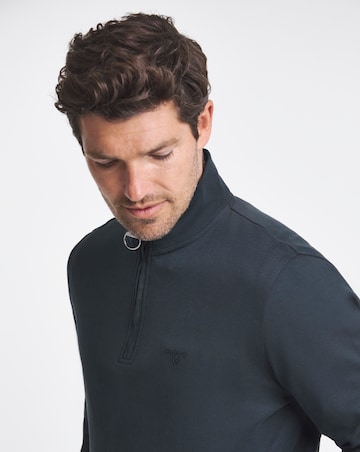 Barbour Lambeth Interlock 1/2 Zip Sweatshirt - Navy