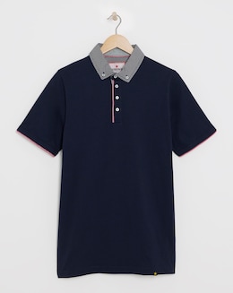 Joe Browns Printed Collar Polo Shirt Long Length