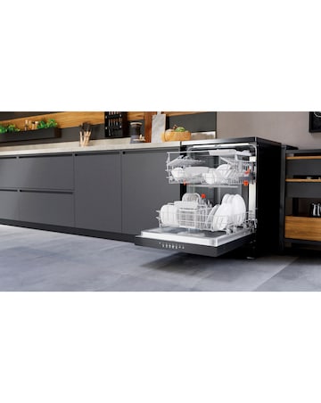 Hotpoint HFC3C26WCBUK Full Size Dishwasher - 14 Place Settings - Black