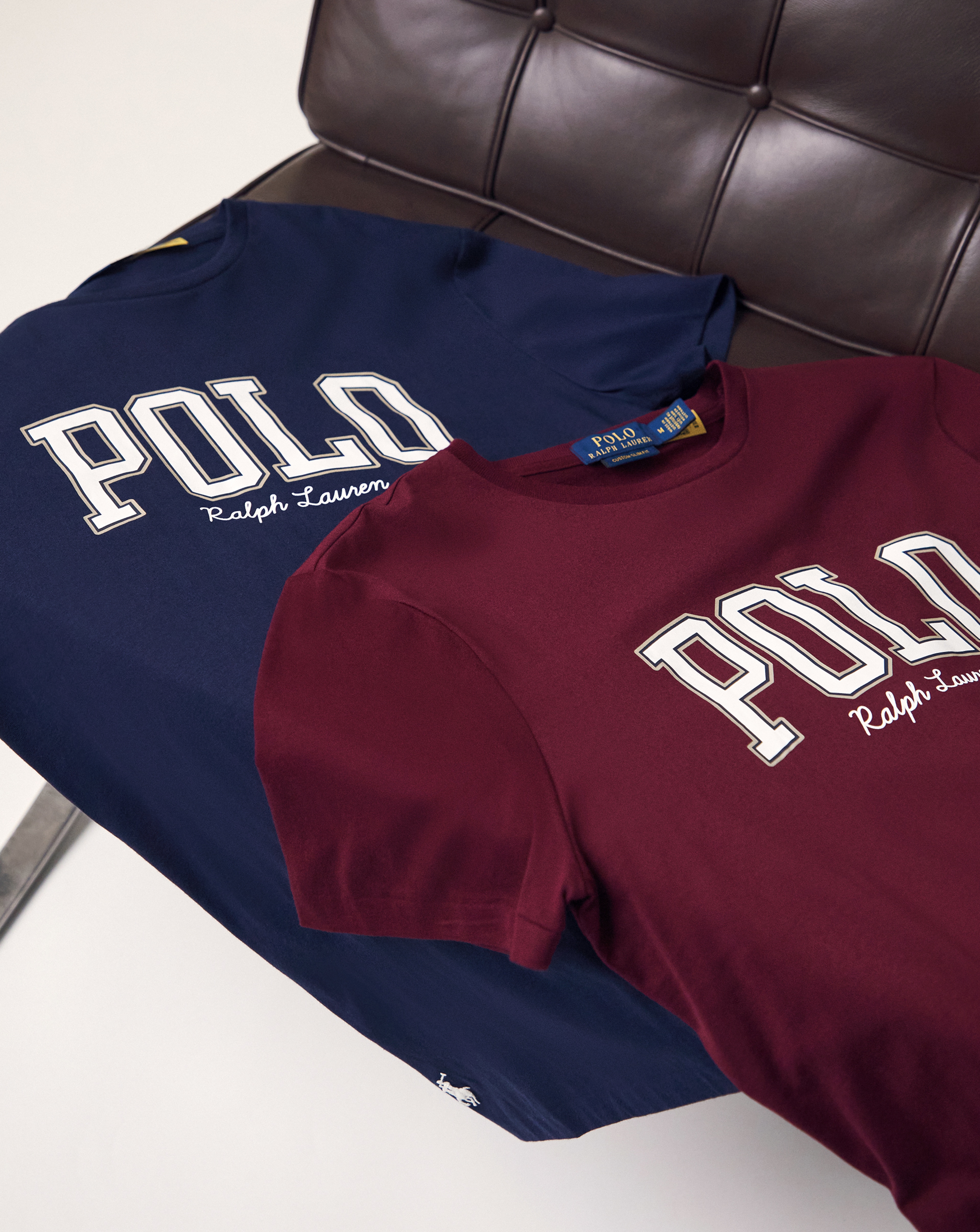 Polo Ralph Lauren Short Sleeve Logo T-Shirt - Navy and Maroon are pictured
