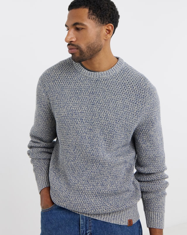 Timberland Cotton Textured Sweater - Blue