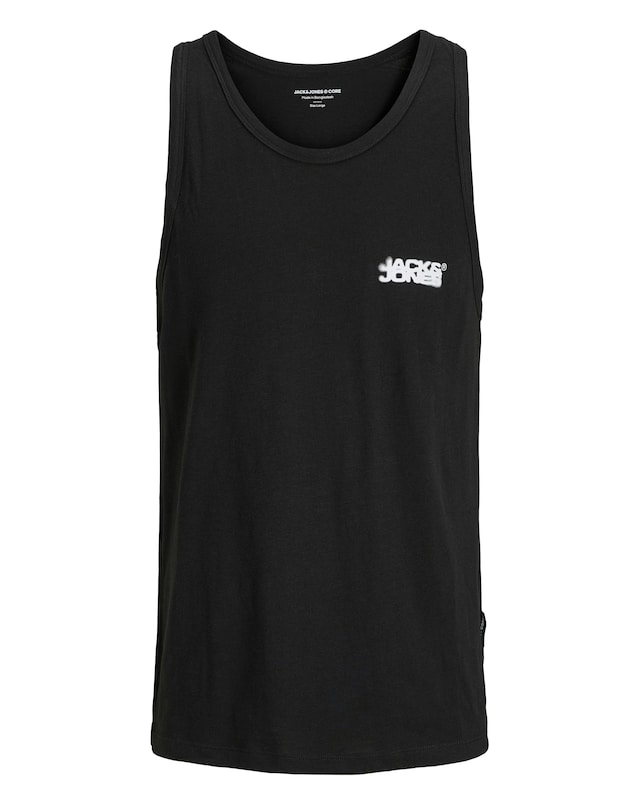 Jack & Jones Logo Slub Vest - Black