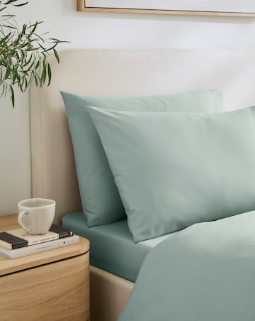 Non Iron Plain Dye Housewife Pillowcase Pair