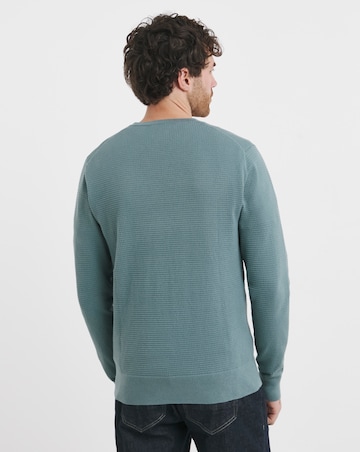 Calvin Klein Waffle Texture Jumper - Blue