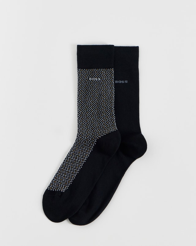 BOSS 2 Pack Mini Cube Print Socks