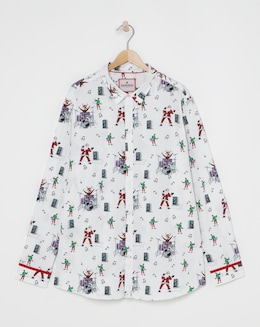 Joe Browns Merry Rockmas Christmas Shirt Long Length