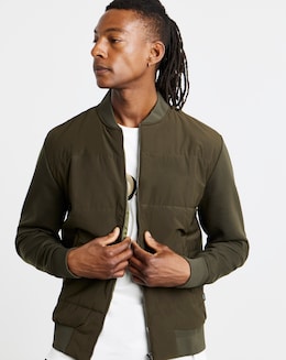 BOSS Hybrid Zip Through Sweat - Dark Green