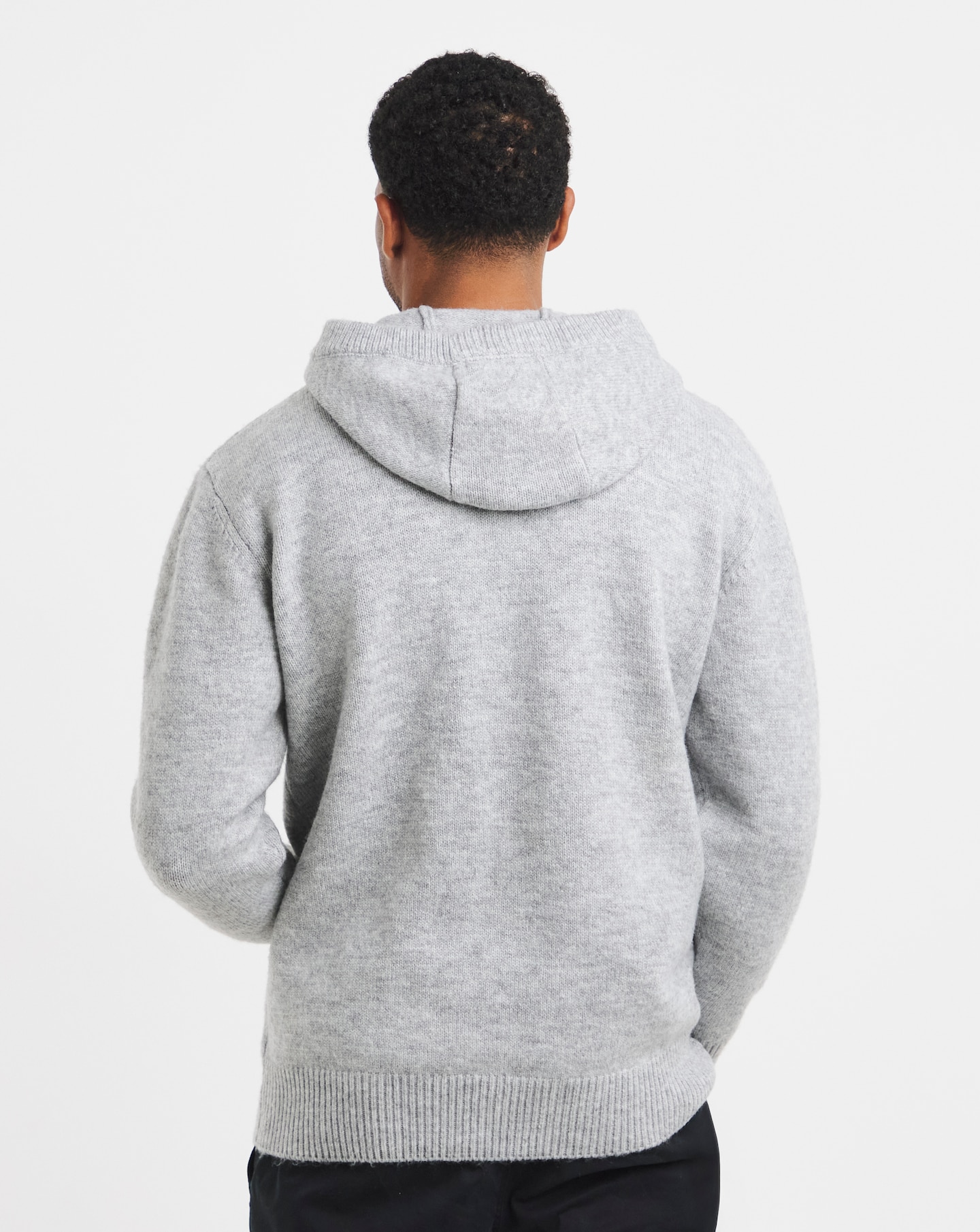 Relaxed Fit Soft Touch Knitted Hoodie | Jacamo