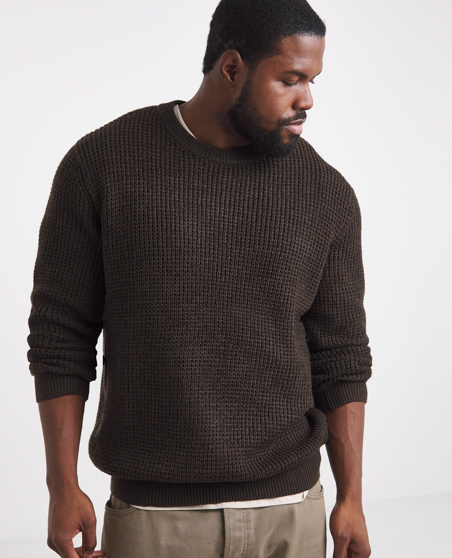 Brown knitted sweater